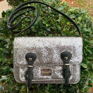 Betsyville by Betsy Johnson Sliver Glitter Purse